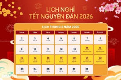 📅 LỊCH NGHỈ TẾT NGUYÊN ĐÁN NĂM 2026 (TẾT BÍNH NGỌ) 🧧✨